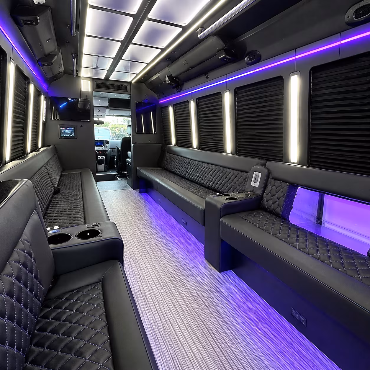 Orlando Private Event Transportation party bus interior