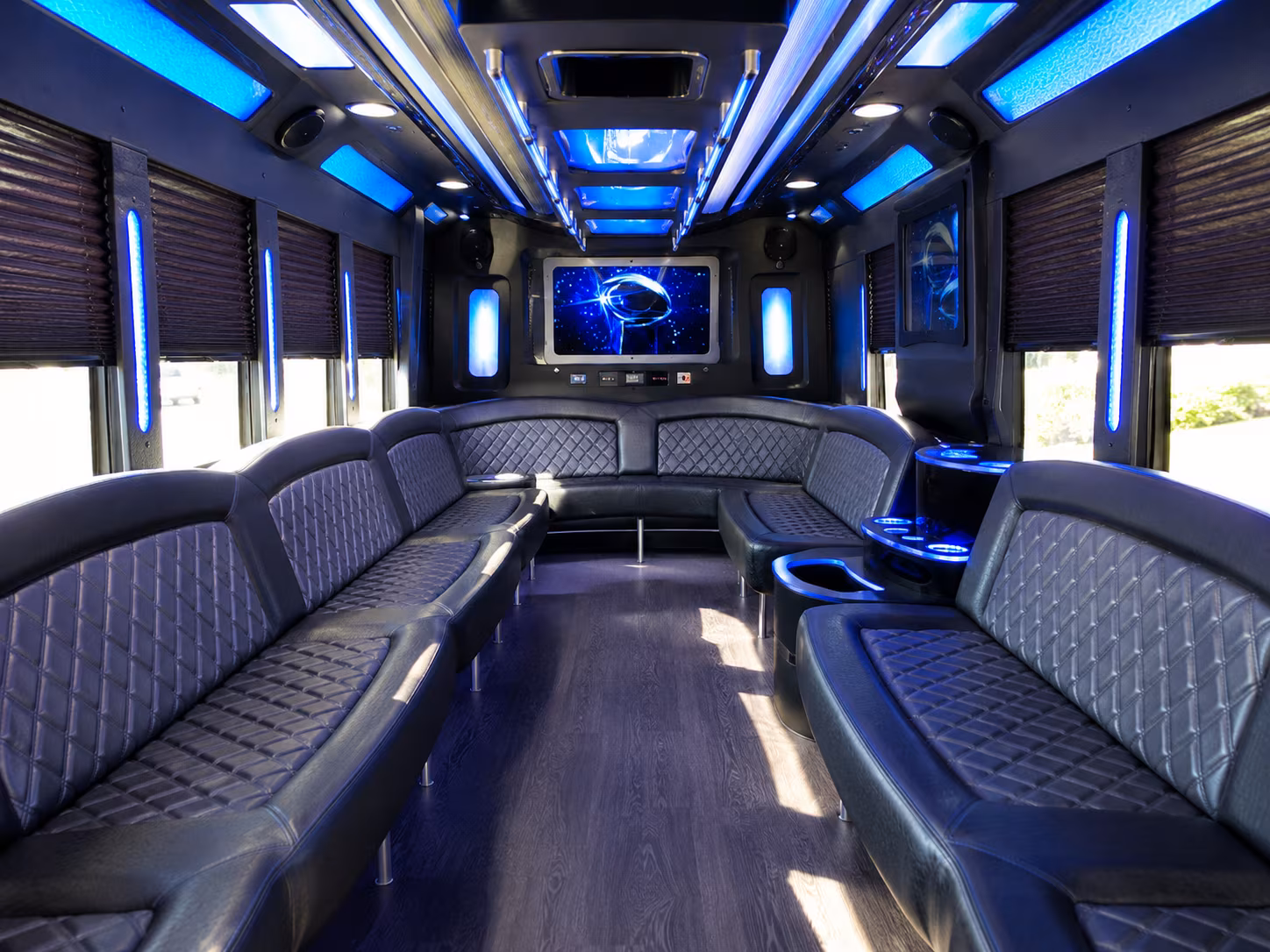 Orlando Sporting Event Transportation party bus exterior