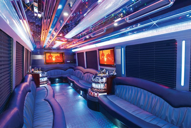 Doral 20 Passenger Party Bus Interior