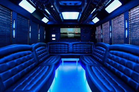 Coconut Creek 36 Passenger Party Bus Interior