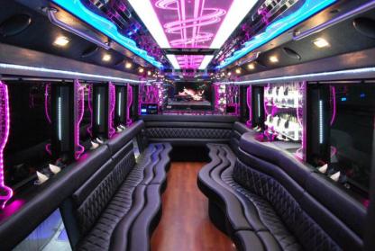 Miami Beach 50 Passenger Party Bus Interior